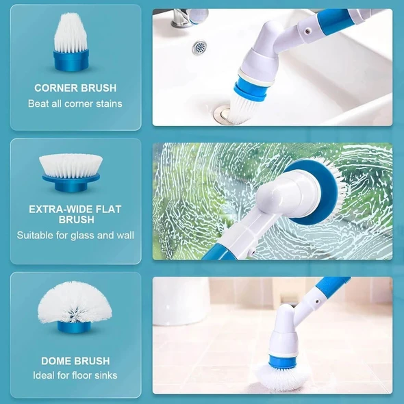 Electric spin scrubber - Cordless Chargeable Home and Bathroom Cleaner