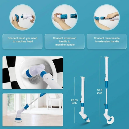 Electric spin scrubber - Cordless Chargeable Home and Bathroom Cleaner