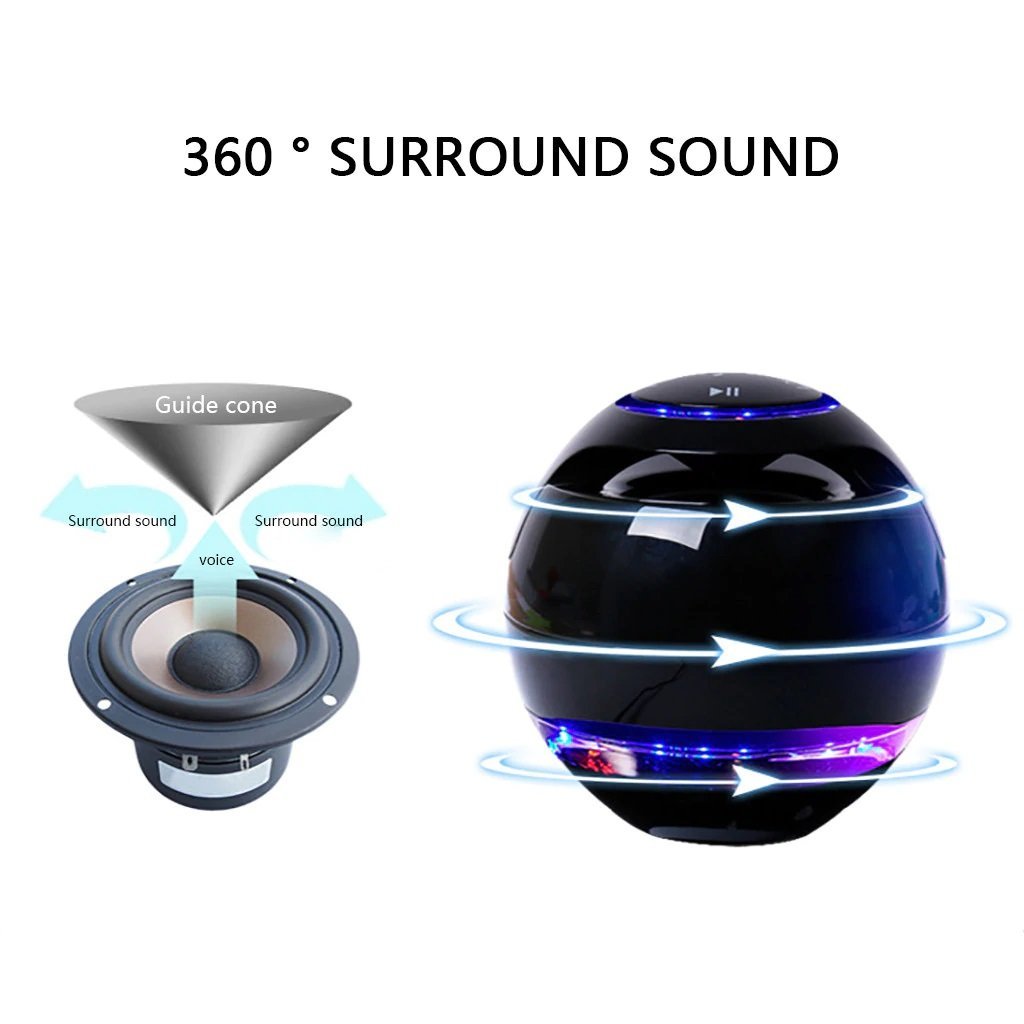 Magnetic Levitating Bluetooth Speaker With Stunning LED Effects