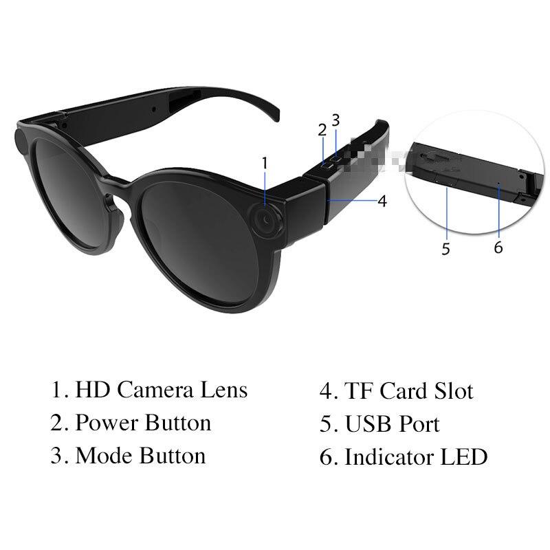 Lunettes de cyclisme WiFi Mini caméra HD 1080P DVR enregistreur vidéo audio 