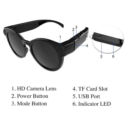 Lunettes de cyclisme WiFi Mini caméra HD 1080P DVR enregistreur vidéo audio 